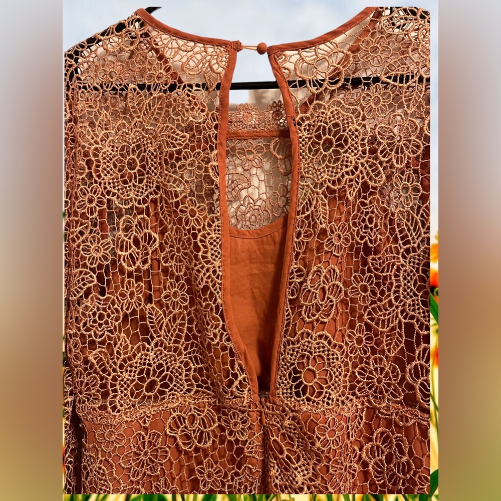 Goldie Amanda Orange Lace Dress - Picture 9 of 13